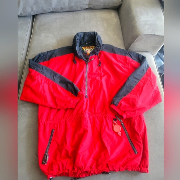 Vintage Obermeyer Men’s XL Red Black Insulated Ski Jacket Snowboard Outdoors - Picture 1 of 4